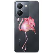 Прозрачный чехол BoxFace Vivo Y36 Floral Flamingo