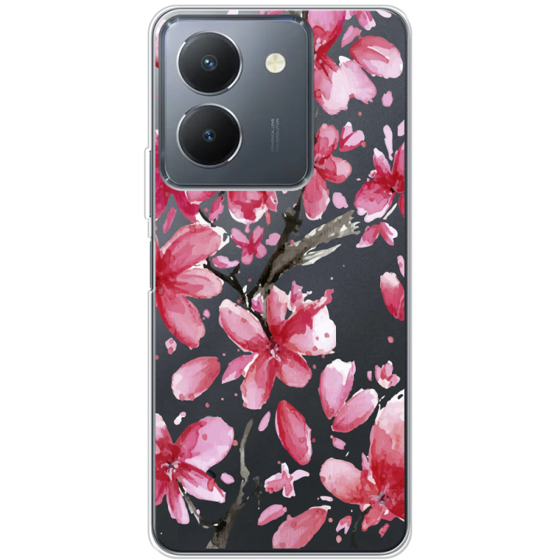 Прозрачный чехол BoxFace Vivo Y36 Pink Magnolia