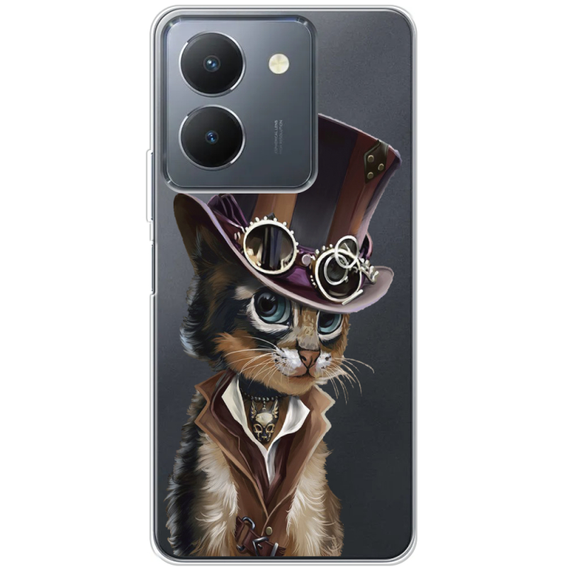 Прозрачный чехол BoxFace Vivo Y36 Steampunk Cat