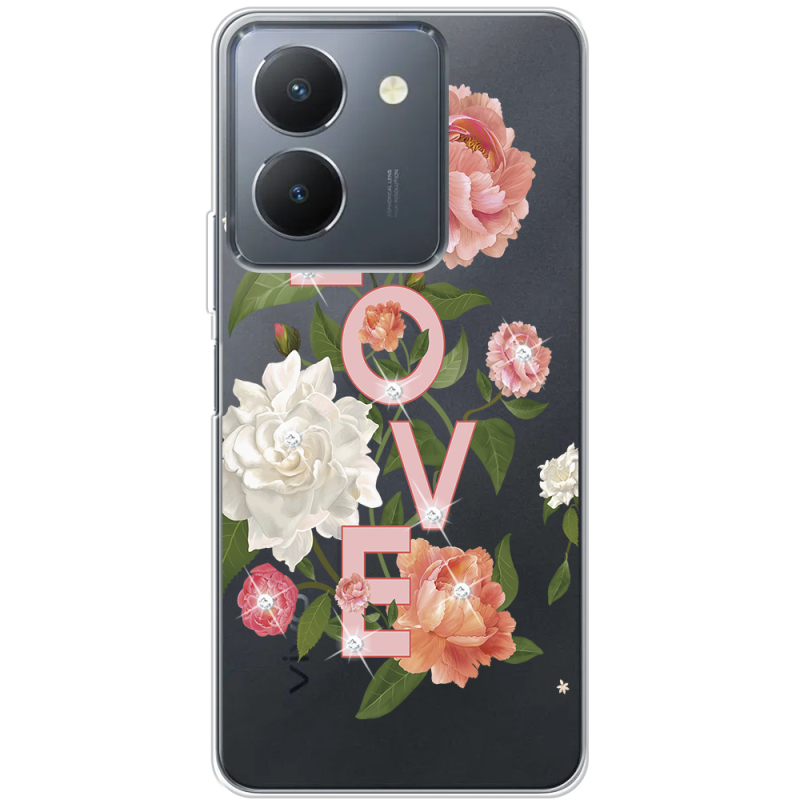 Чехол со стразами Vivo Y36 Love