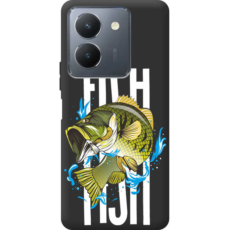 Черный чехол BoxFace Vivo Y36 Fish