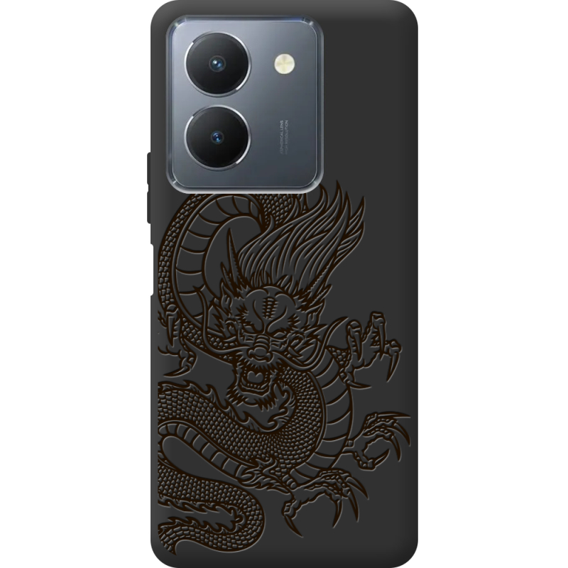 Черный чехол BoxFace Vivo Y36 Chinese Dragon