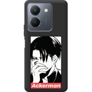 Черный чехол BoxFace Vivo Y36 Attack On Titan - Ackerman