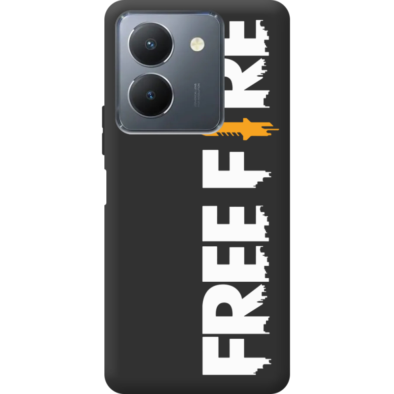 Черный чехол BoxFace Vivo Y36 Free Fire White Logo