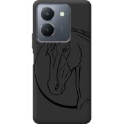 Черный чехол BoxFace Vivo Y36 Horse