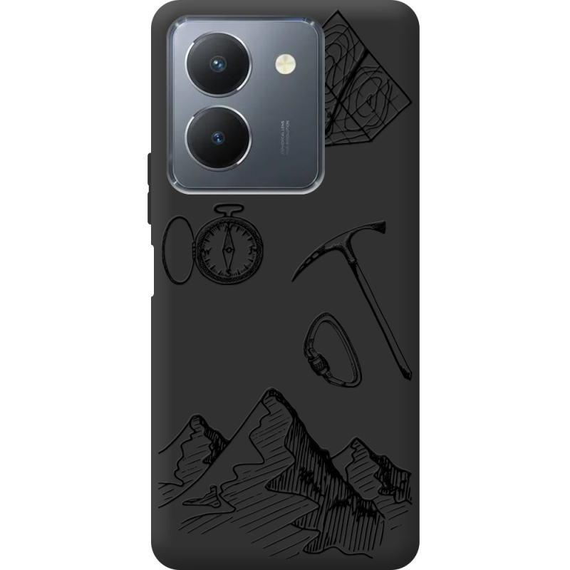 Черный чехол BoxFace Vivo Y36 Mountains