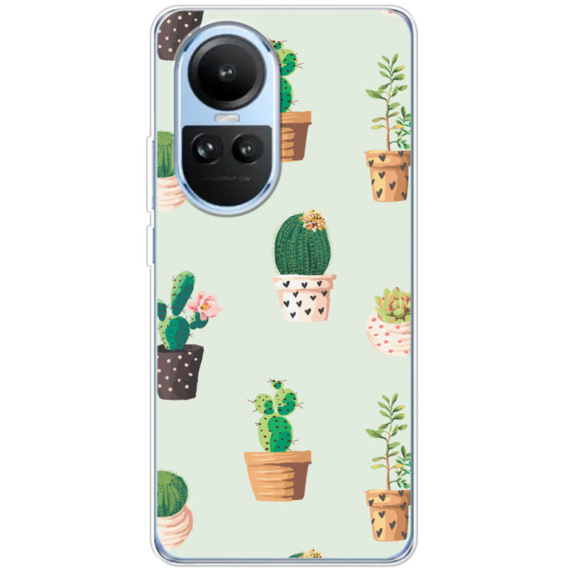 Чехол BoxFace OPPO Reno 10 L-green Cacti