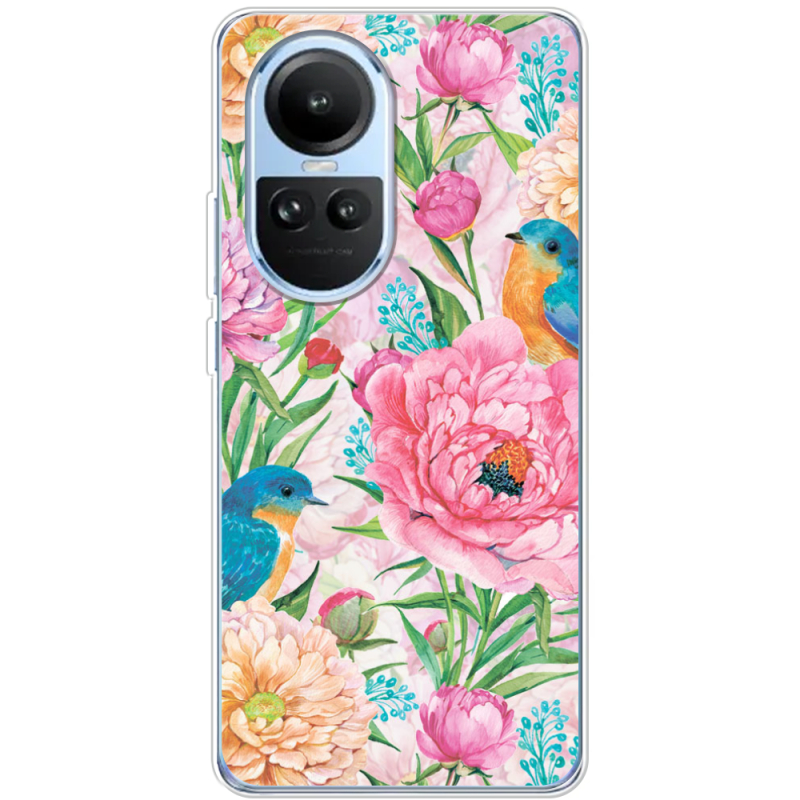 Чехол BoxFace OPPO Reno 10 Birds in Flowers