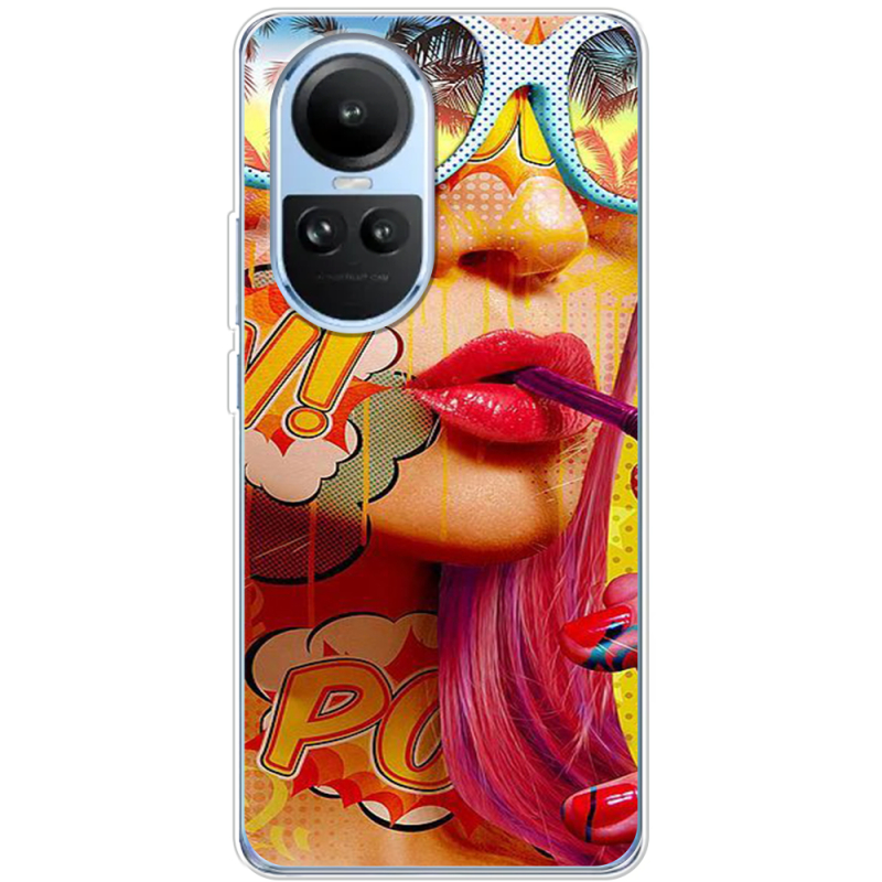 Чехол BoxFace OPPO Reno 10 Yellow Girl Pop Art