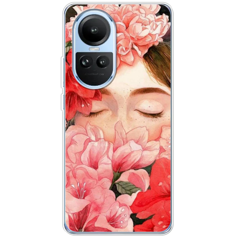 Чехол BoxFace OPPO Reno 10 Girl in Flowers