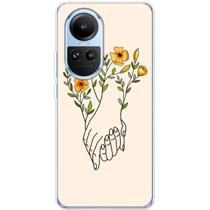 Чехол BoxFace OPPO Reno 10 Flower Hands