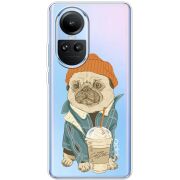 Прозрачный чехол BoxFace OPPO Reno 10 Dog Coffeeman