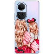 Прозрачный чехол BoxFace OPPO Reno 10 Mouse Girls