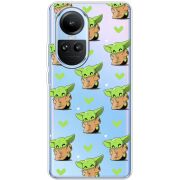 Прозрачный чехол BoxFace OPPO Reno 10 Pattern Baby Yoda