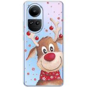 Прозрачный чехол BoxFace OPPO Reno 10 Winter Deer