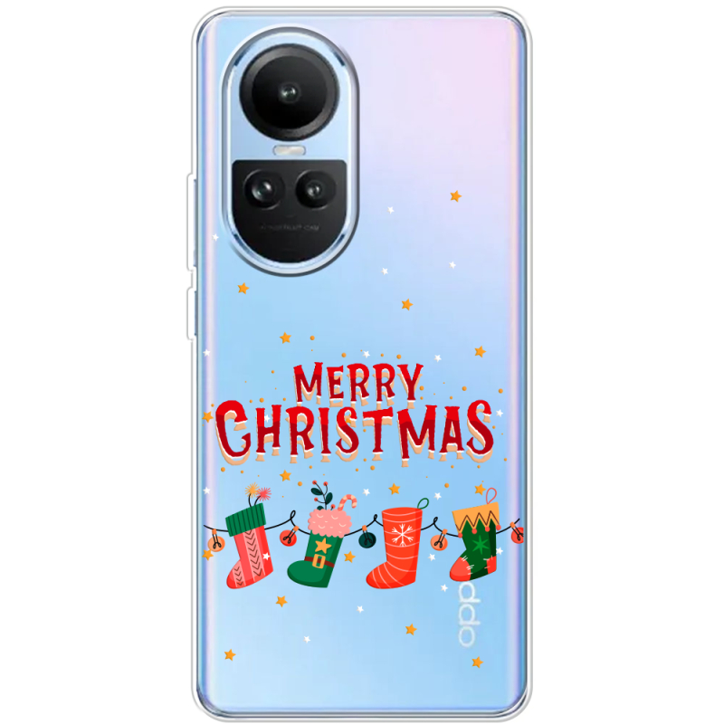 Прозрачный чехол BoxFace OPPO Reno 10 Merry Christmas