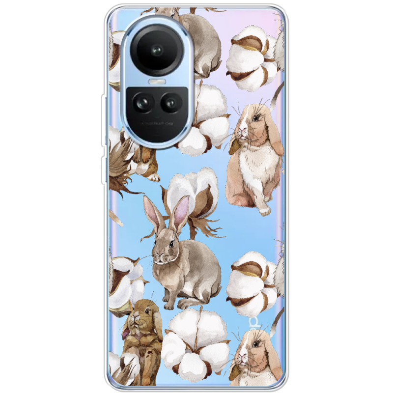 Прозрачный чехол BoxFace OPPO Reno 10 Cotton and Rabbits