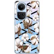 Прозрачный чехол BoxFace OPPO Reno 10 Cotton flowers