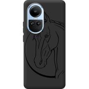 Черный чехол BoxFace OPPO Reno 10 Horse