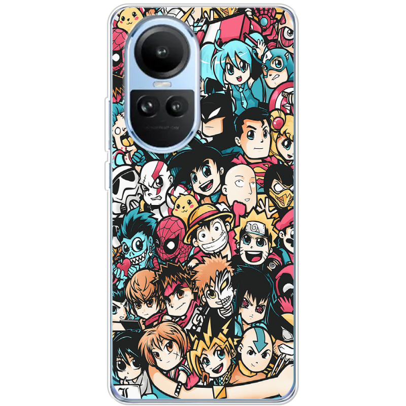 Чехол BoxFace OPPO Reno 10 Pro Anime Stickers