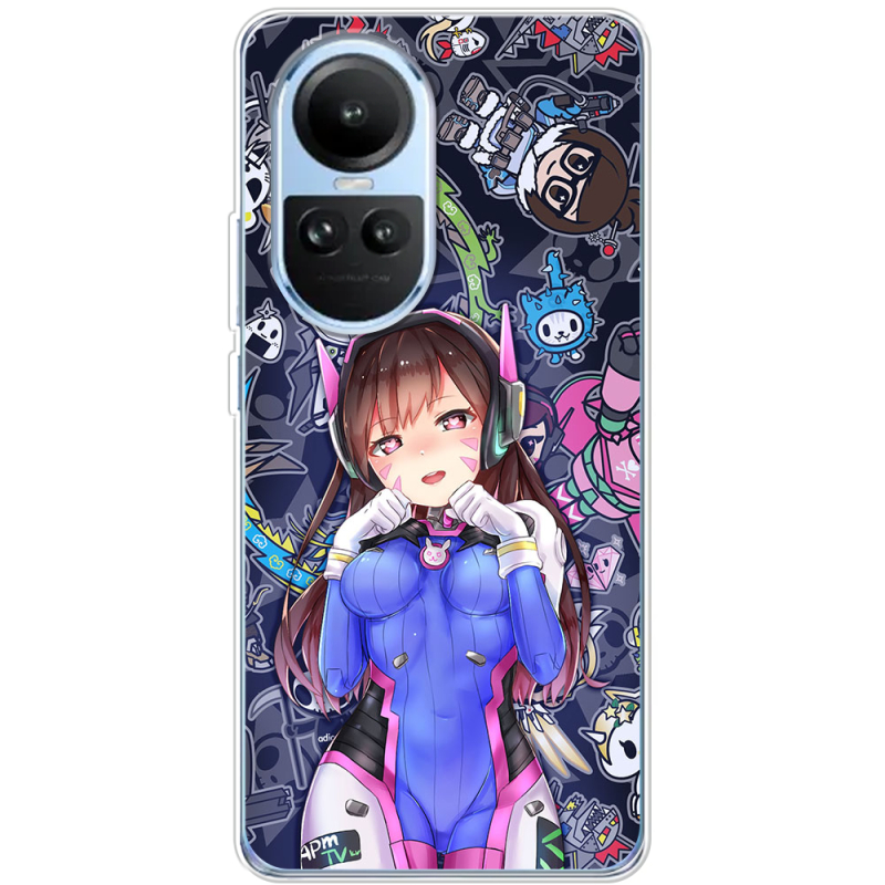 Чехол BoxFace OPPO Reno 10 Pro Overwatch D.VA