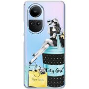 Прозрачный чехол BoxFace OPPO Reno 10 Pro City Girl