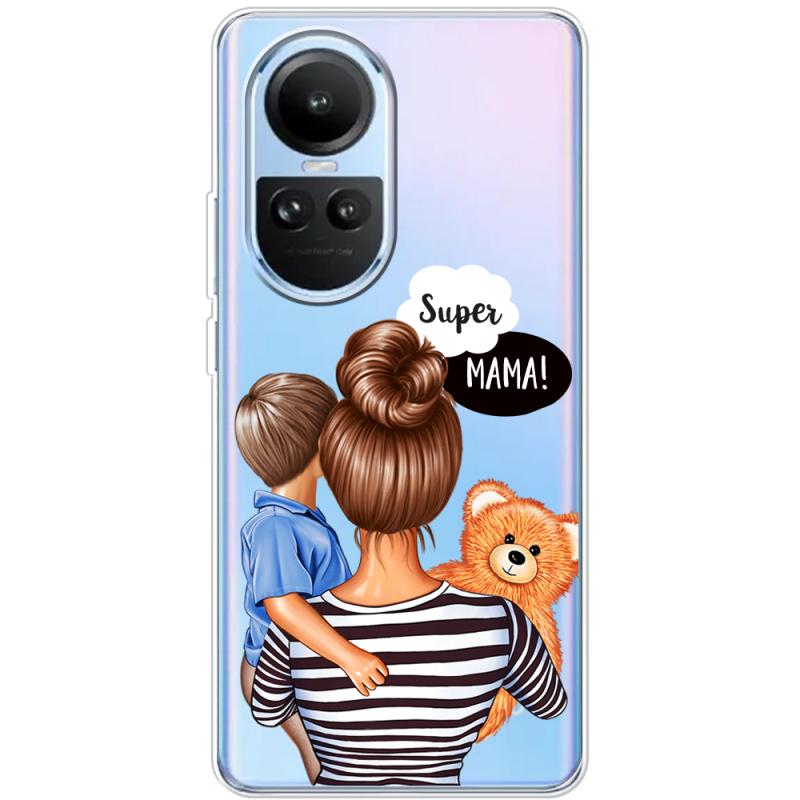 Прозрачный чехол BoxFace OPPO Reno 10 Pro Super Mama and Son