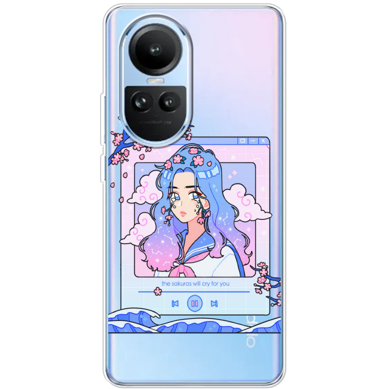 Прозрачный чехол BoxFace OPPO Reno 10 Pro The Sakuras Will Cry For You