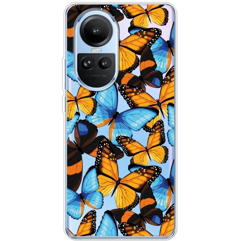 Прозрачный чехол BoxFace OPPO Reno 10 Pro Butterfly Morpho