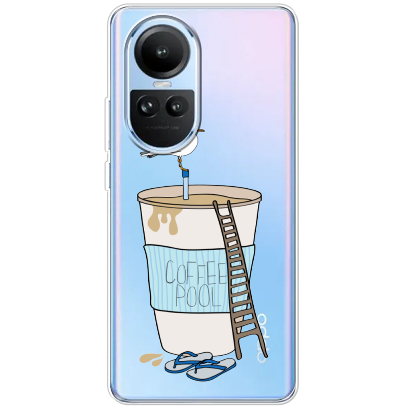 Прозрачный чехол BoxFace OPPO Reno 10 Pro Segull in Cofee Pool