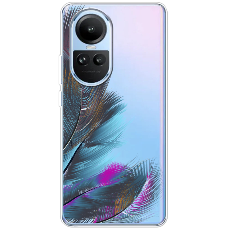 Прозрачный чехол BoxFace OPPO Reno 10 Pro Feathers