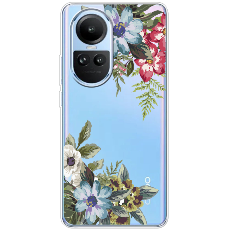 Прозрачный чехол BoxFace OPPO Reno 10 Pro Floral