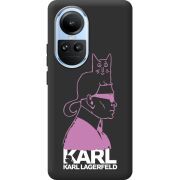 Черный чехол BoxFace OPPO Reno 10 Pro Pink Karl