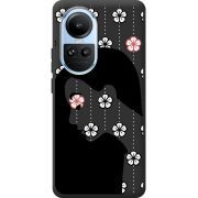 Черный чехол BoxFace OPPO Reno 10 Pro Flower Hair