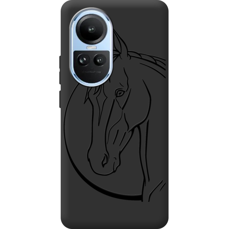 Черный чехол BoxFace OPPO Reno 10 Pro Horse