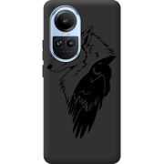 Черный чехол BoxFace OPPO Reno 10 Pro Wolf and Raven