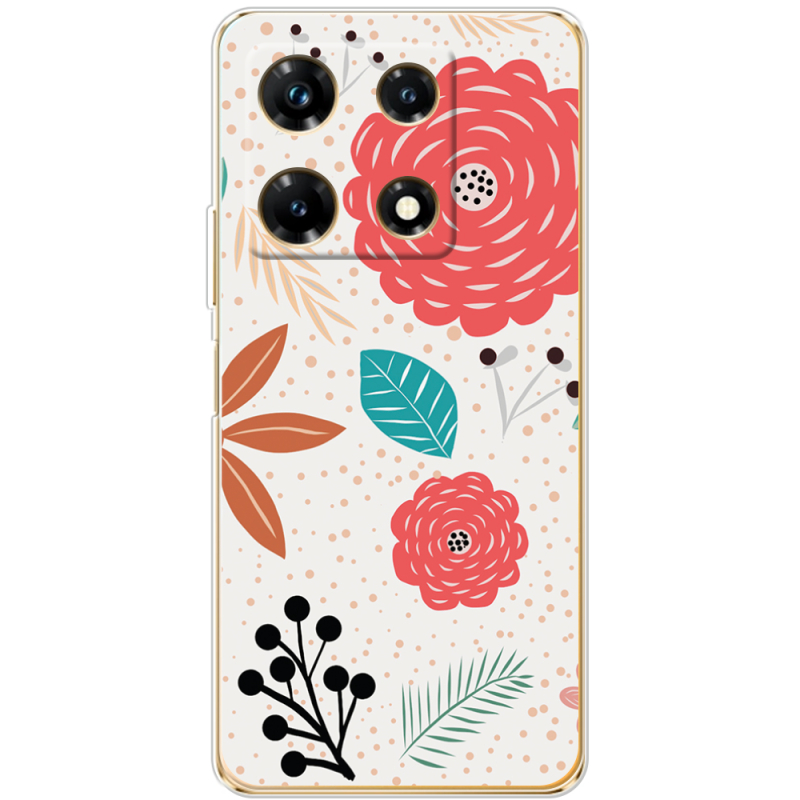 Чехол BoxFace Infinix Note 30 Pro 4G Line Flowers