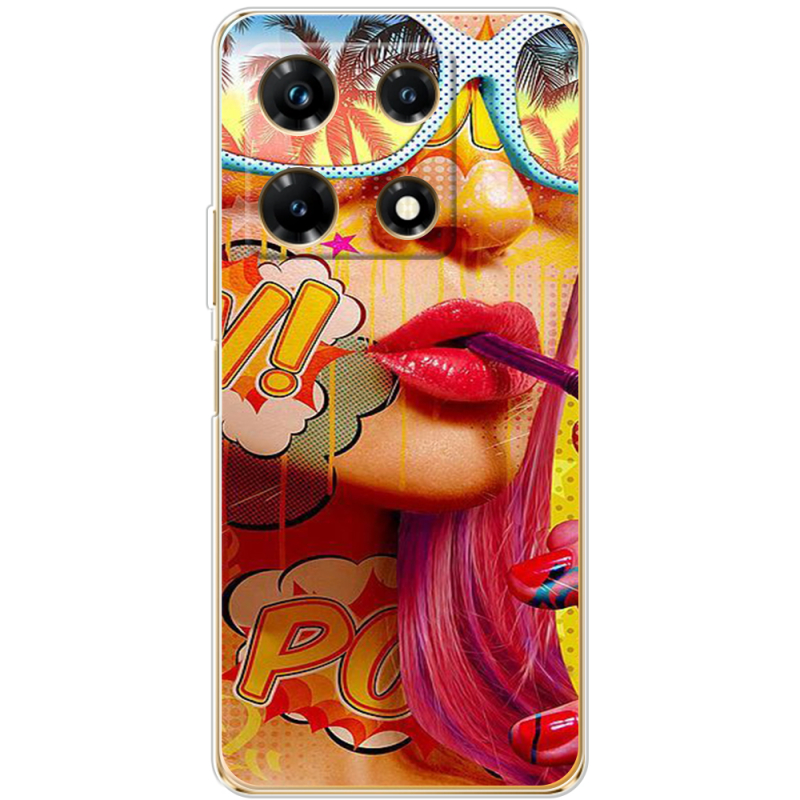 Чехол BoxFace Infinix Note 30 Pro 4G Yellow Girl Pop Art