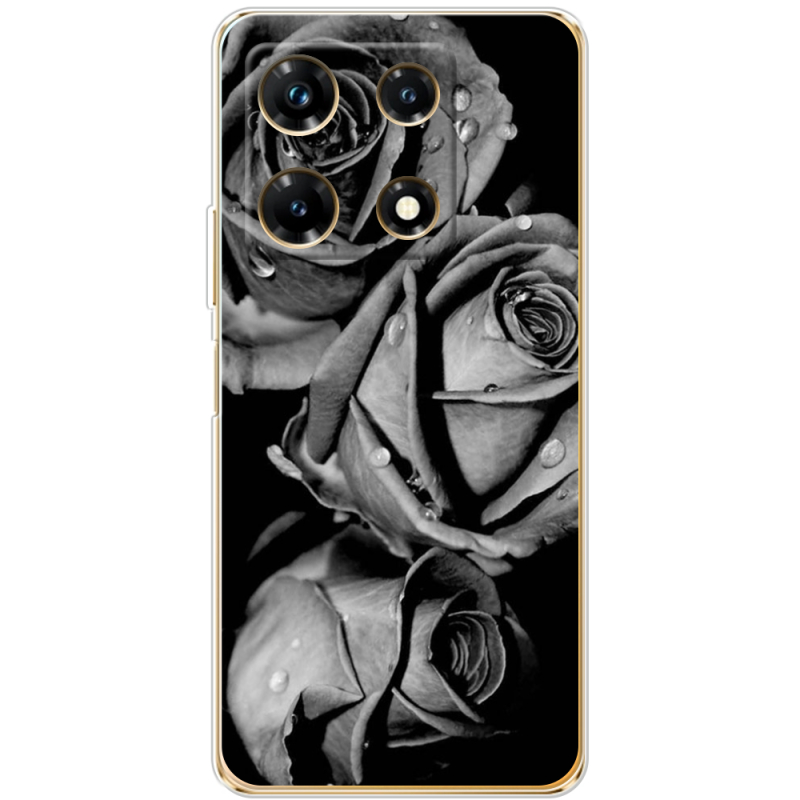 Чехол BoxFace Infinix Note 30 Pro 4G Black and White Roses