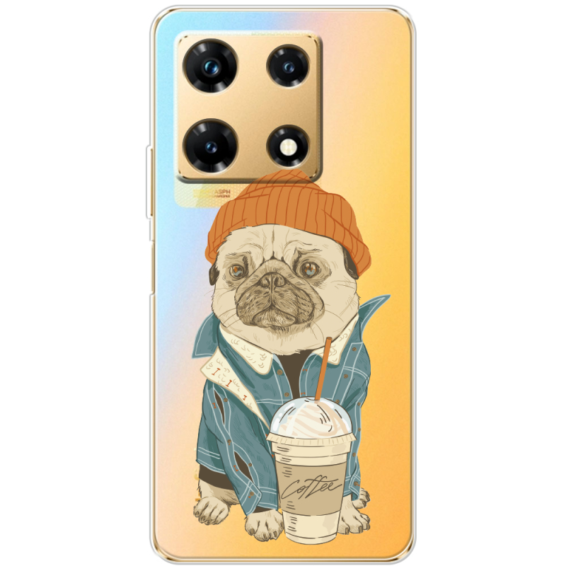 Прозрачный чехол BoxFace Infinix Note 30 Pro 4G Dog Coffeeman