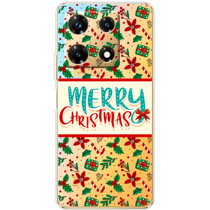 Прозрачный чехол BoxFace Infinix Note 30 Pro 4G Vintage Christmas Pattern