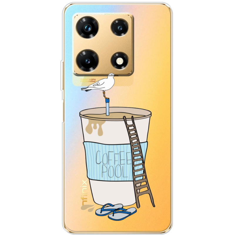 Прозрачный чехол BoxFace Infinix Note 30 Pro 4G Segull in Cofee Pool