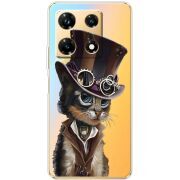 Прозрачный чехол BoxFace Infinix Note 30 Pro 4G Steampunk Cat