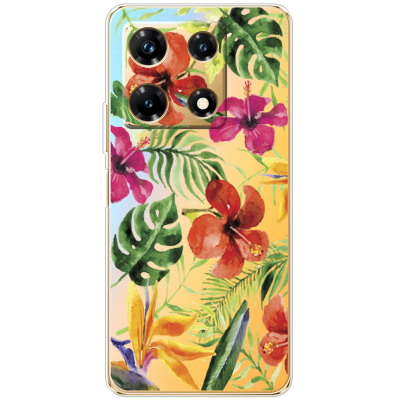 Прозрачный чехол BoxFace Infinix Note 30 Pro 4G Tropical Flowers