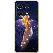 Чехол со стразами Infinix Note 30 Pro 4G Girl with Umbrella