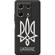 Черный чехол BoxFace Infinix Note 30 Pro 4G Тризуб монограмма ukraine