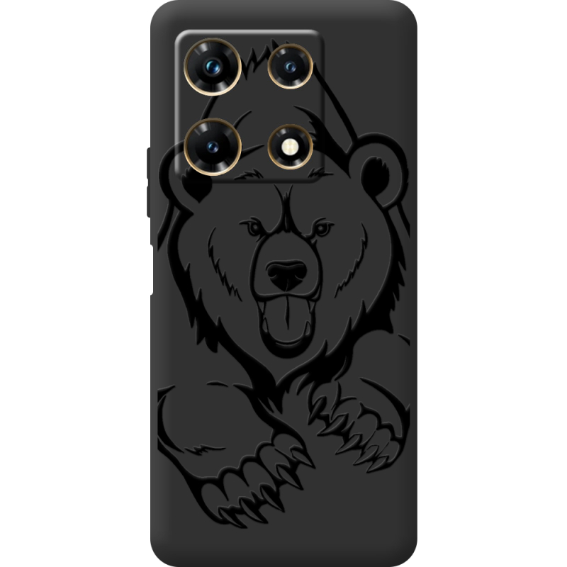 Черный чехол BoxFace Infinix Note 30 Pro 4G Grizzly Bear