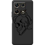 Черный чехол BoxFace Infinix Note 30 Pro 4G Skull and Roses