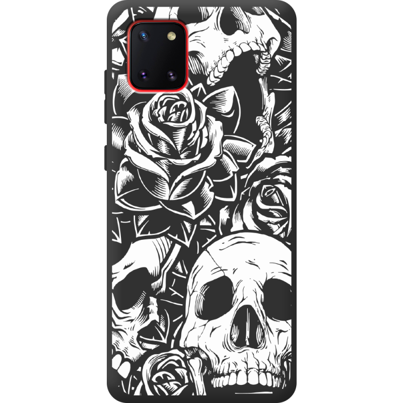 Черный чехол BoxFace Samsung N770 Galaxy Note 10 Lite Skull and Roses