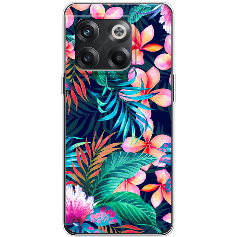 Чехол BoxFace OnePlus 10T flowers in the tropics